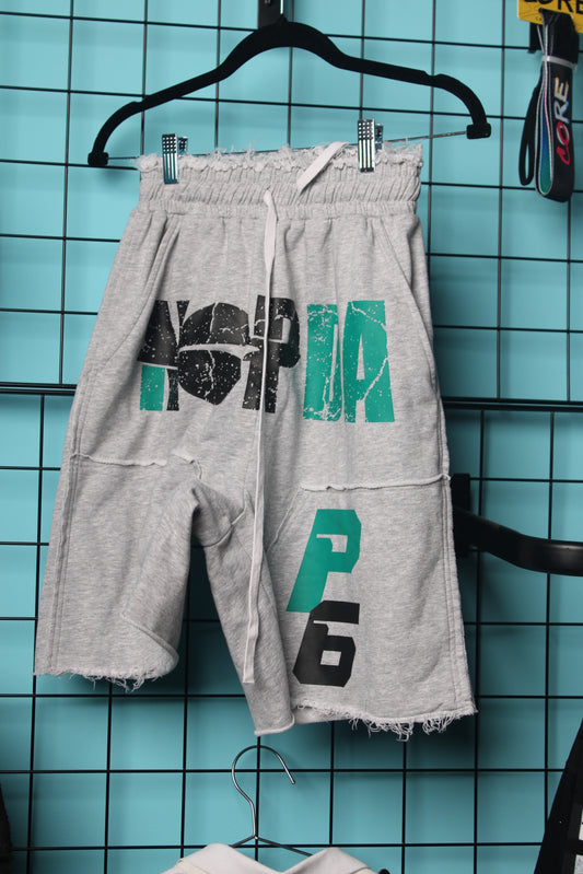P6- No PDA Distressed French Terry Shorts