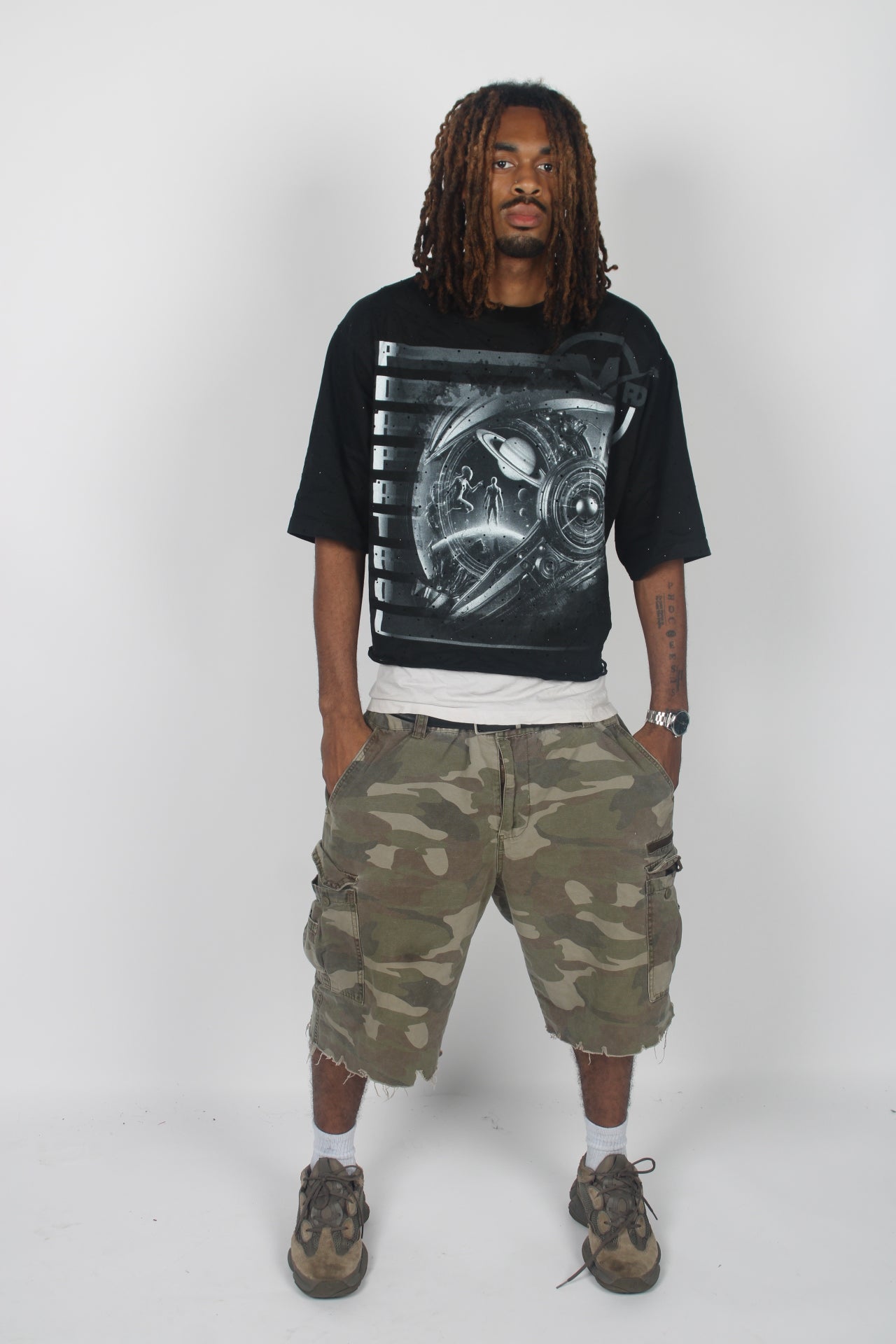 “PDA Patrol” Oversized Black Tee